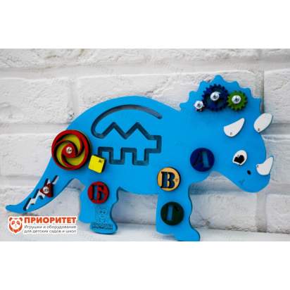 Бизиборд «Лазурный динозаврик» для детей
