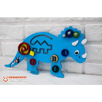 Бизиборд «Лазурный динозаврик» для детского сада