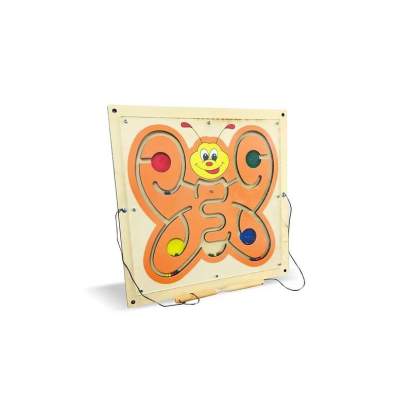 Тактильно-развивающая панель «Добрая бабочка» (с магнитными шариками)_1