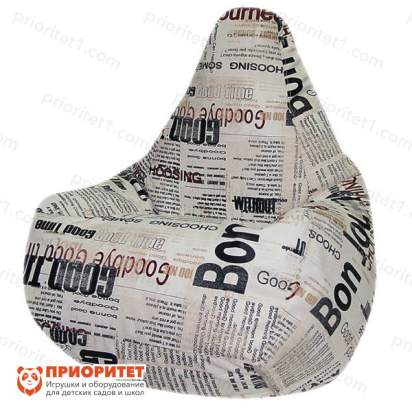Кресло-мешок «Груша. Газета» (жаккард)