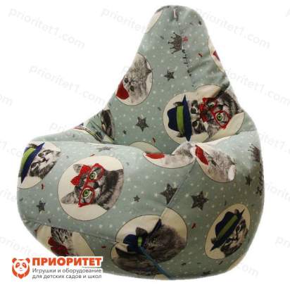 Кресло-мешок «Груша. Литтл Китти» (жаккард)