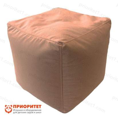 Пуфик «Куб» (велюр, бежевый)