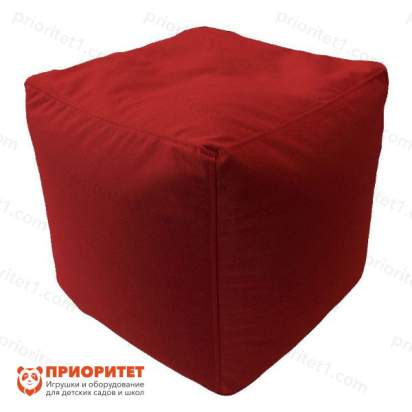 Пуфик «Куб» (велюр, бордовый)