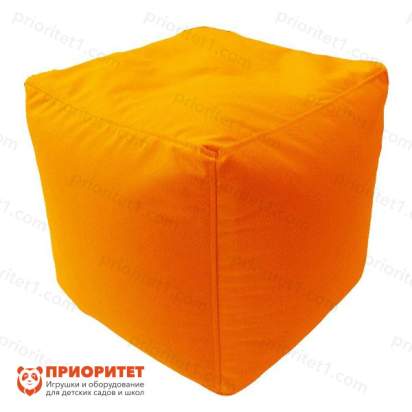 Пуфик «Куб» (велюр, оранжевый)