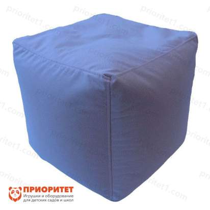Пуфик «Куб» (велюр, сине-голубой)