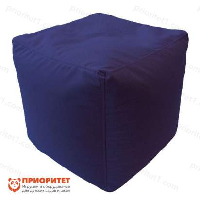 Пуфик «Куб» (велюр, синий)