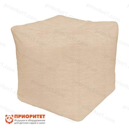 Пуфик «Куб» (микровелюр, бежевый)