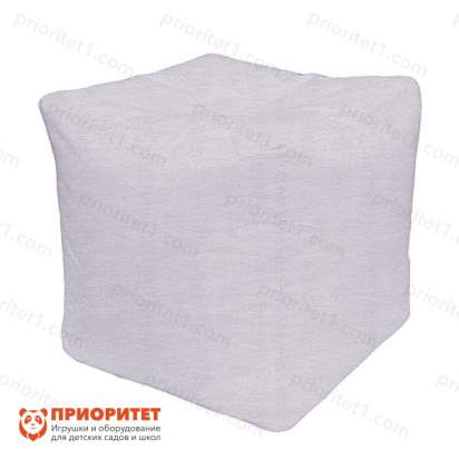 Пуфик «Куб» (микровелюр, белый)