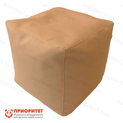 Пуфик «Куб» (экокожа, бежевый)