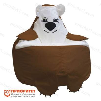 Кресло-мешок «Мишка» (полиэстер, коричневый)