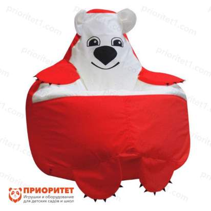 Кресло-мешок «Мишка» (полиэстер, красный)