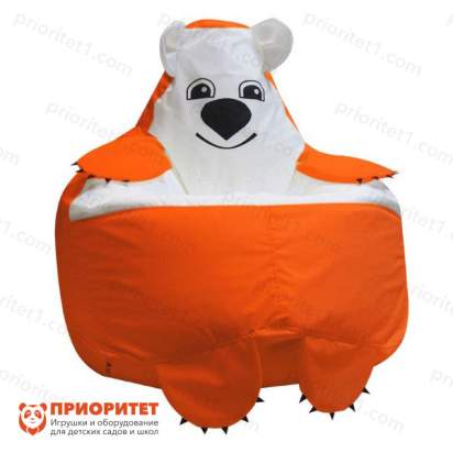 Кресло-мешок «Мишка» (полиэстер, оранжевый)