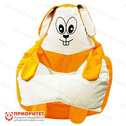 Кресло-мешок «Зайка» (велюр, оранжевый)