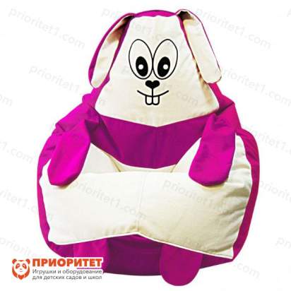 Кресло-мешок «Зайка» (велюр, розовый)