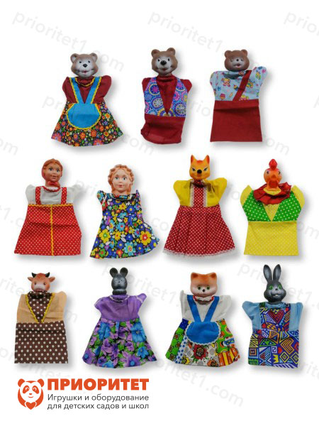 8. Русские народные сказки (фабр) - набор кукол-перчаток для кукольного театра (40 персонажей)