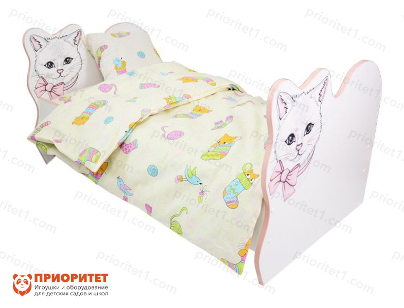 Кровать детская одноярусная «Кошка» (УФ-печать)