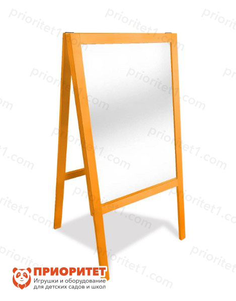 Мольберт напольный с зеркалом «Креативный взгляд» (оранжевый)