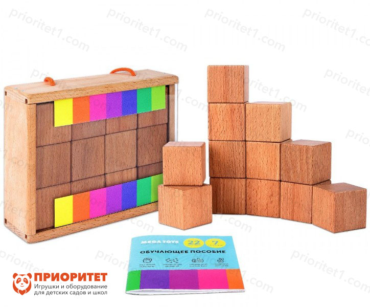 Набор деревянных кубиков Mega Toys (12 шт)