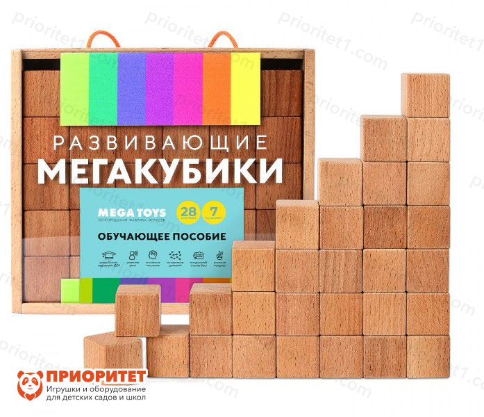 Набор деревянных кубиков Mega Toys (30 шт)