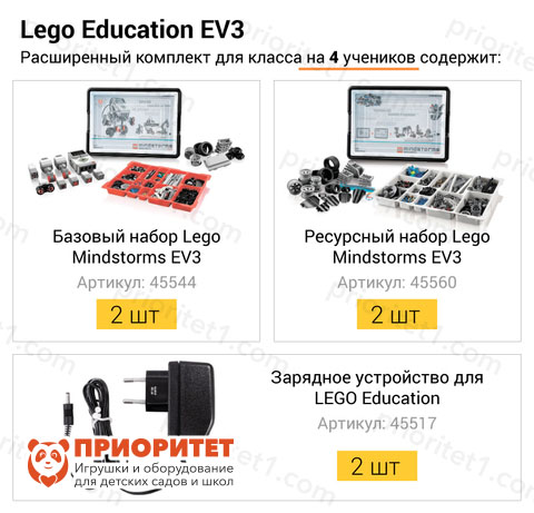 Расширенный комплект для класса LEGO Mindstorms EV3