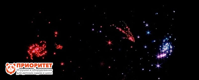 Напольный ковер «Звездное небо» (75 звезд, без пульта)