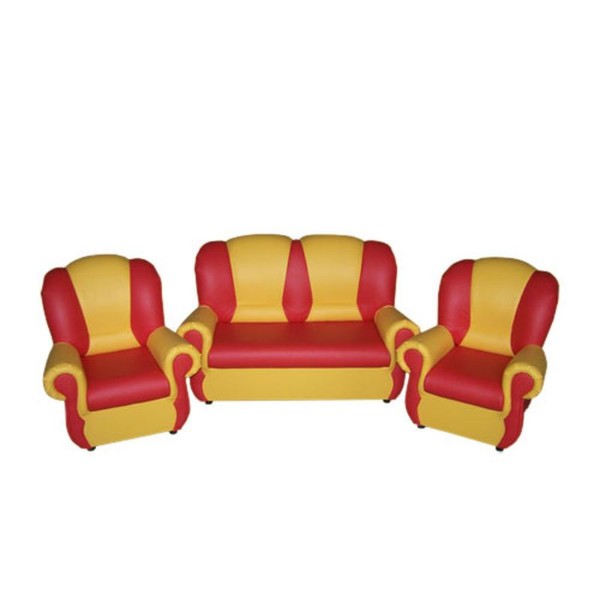 Набор мягкой мебели «Бусинка» красно-желтый