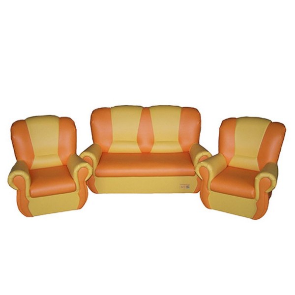 Набор мягкой мебели «Бусинка» оранжево-желтый
