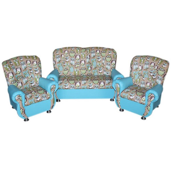 Набор мягкой мебели «Бусинка Люкс» голубой
