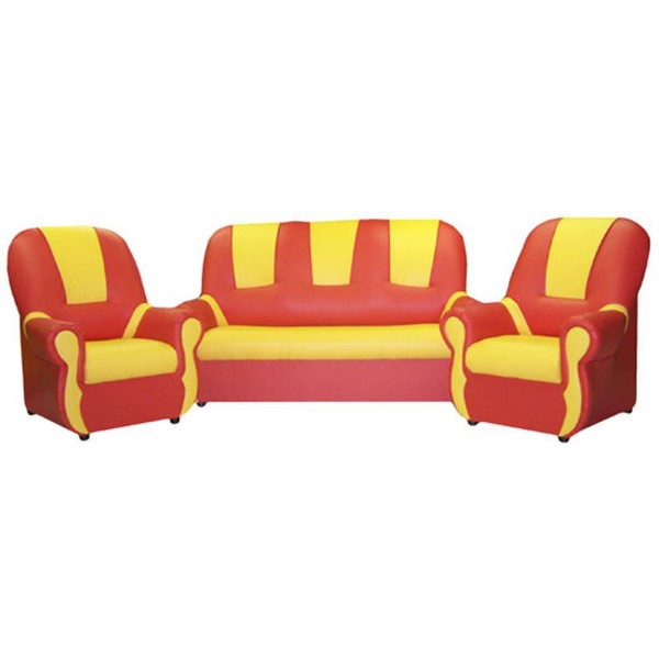Набор мягкой мебели «Добрый гном» красно-желтый