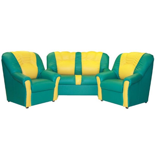 Набор мягкой мебели «Пузатик» зелено-желтый