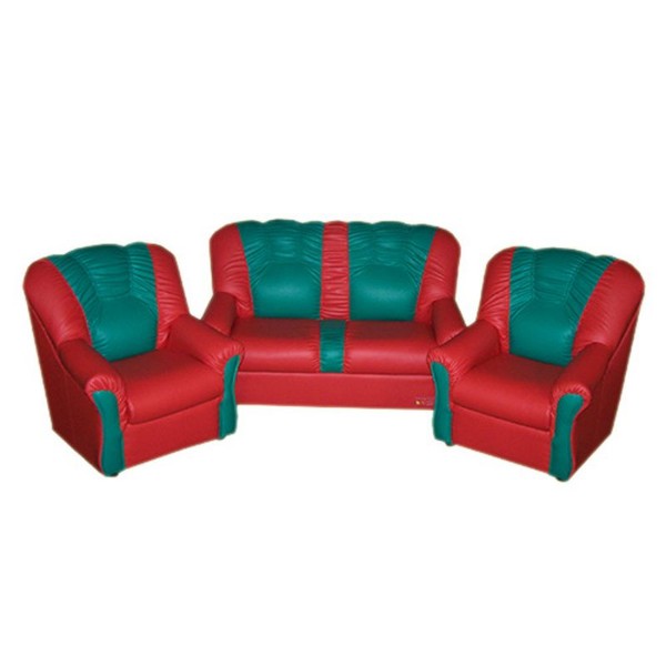 Набор мягкой мебели «Пузатик» красно-зеленый