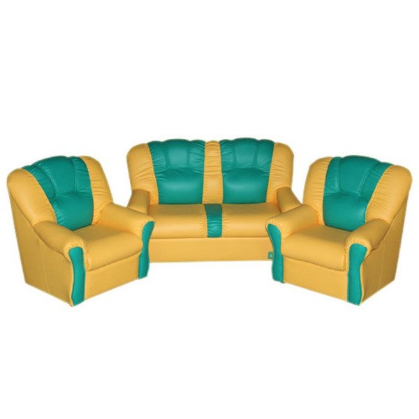 Набор мягкой мебели «Пузатик» желто-зеленый