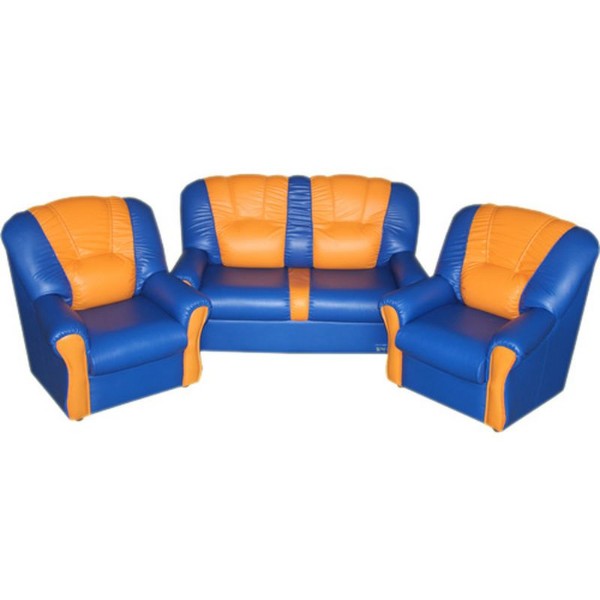 Набор мягкой мебели «Пузатик» сине-оранжевый
