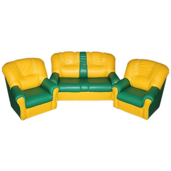 Набор мягкой мебели «Пузатик» желто-зеленый №2
