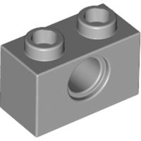 TECHNIC Кирпичик 1X2, R4,9 (серый)