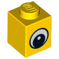 Кирпичик «глаз» 1X1 (желтый)