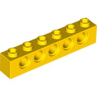 Кирпичик 1X6, R4,9 (желтый)