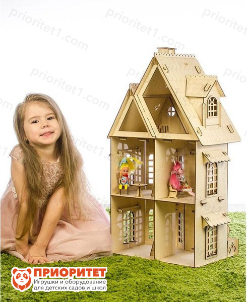 Конструктор «Кукольный домик», 2 этажа, фанера — 3 мм 4