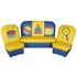 Набор мягкой мебели «Игрушки» сине-желтый