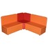 Набор мягкой угловой мебели «Теремок» оранжево-красный