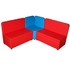 Набор мягкой угловой мебели «Теремок» красно-голубой