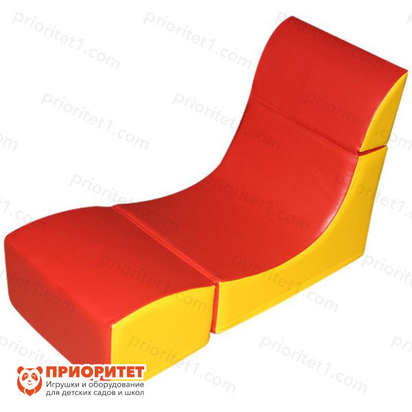 Кресло-куб детское красно-желтое