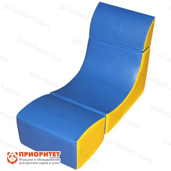 Кресло-куб детское сине-желтое