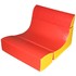 Кресло-куб детское широкое красно-желтое