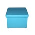 Пуф квадратный с ящиком для игрушек голубой