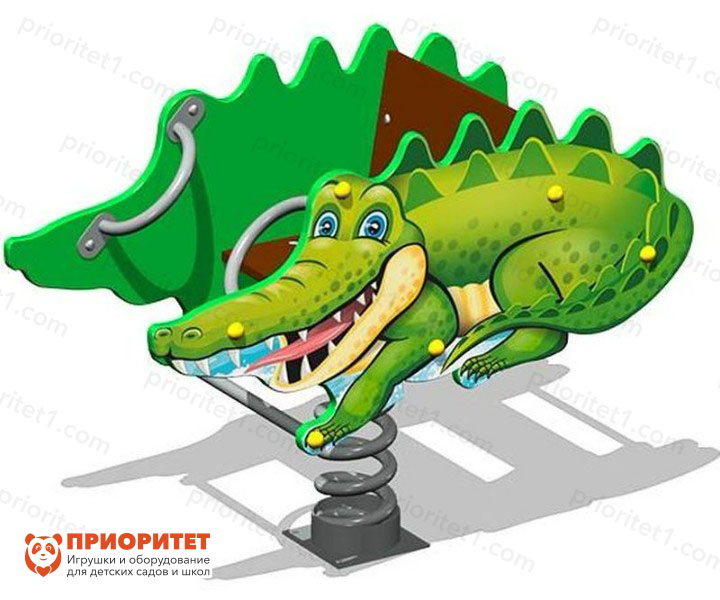 Качалка на пружине «Крокодил» для детской площадки