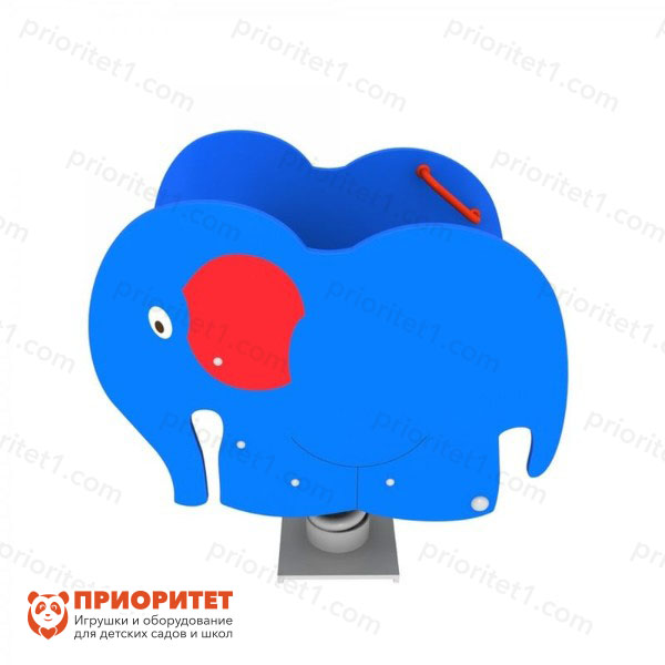 Качалка на пружине «Синий слоник» для детской площадки