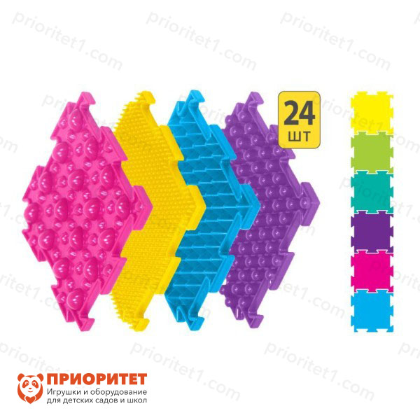 Детские ортопедические модульные коврики Ортодон набор 14 - «Мини» (12,5 см)
