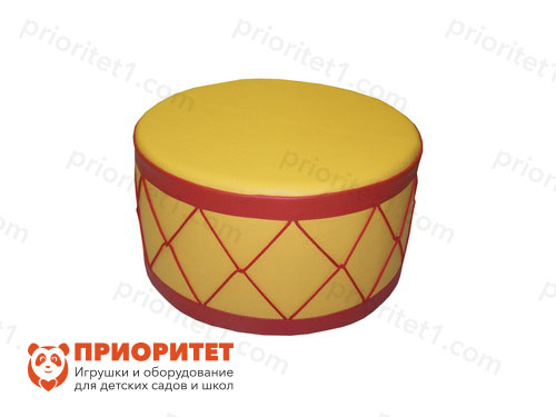 Кресло-пуфик детское «Барабан» желтое (20 см)