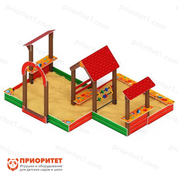Песочный дворик «Теремок» (Ракушки) для детской площадки